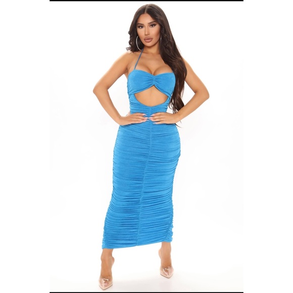 Ruched Maxi Dress - Picture 1 of 2